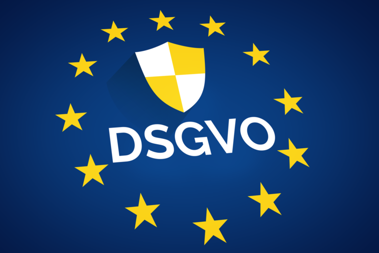 Logo DSGVO mit Europasternen